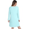image:imageWiWi Nightgowns for Women Bamboo Viscose Soft Long Sleeve Sleep Shirts Comfy Sleepwear Night Shirts S4XDaqua