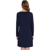 image:imageWiWi Nightgowns for Women Bamboo Viscose Soft Long Sleeve Sleep Shirts Comfy Sleepwear Night Shirts S4XDnavy