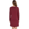 image:imageWiWi Nightgowns for Women Bamboo Viscose Soft Long Sleeve Sleep Shirts Comfy Sleepwear Night Shirts S4XDwine
