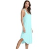 image:imageWiWi Nightgowns for Women Bamboo Viscose Super Soft Sleeveless Racerback Night Shirts Plus Size Cooling Sleepshirts S4XAaqua