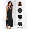 image:imageWiWi Nightgowns for Women Bamboo Viscose Super Soft Sleeveless Racerback Night Shirts Plus Size Cooling Sleepshirts S4XAblack