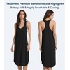 image:imageWiWi Nightgowns for Women Bamboo Viscose Super Soft Sleeveless Racerback Night Shirts Plus Size Cooling Sleepshirts S4XAblack