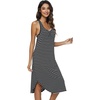 image:imageWiWi Nightgowns for Women Bamboo Viscose Super Soft Sleeveless Racerback Night Shirts Plus Size Cooling Sleepshirts S4XAblack White Stripe