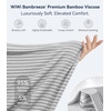 image:imageWiWi Nightgowns for Women Bamboo Viscose Super Soft Sleeveless Racerback Night Shirts Plus Size Cooling Sleepshirts S4XAgrey White Stripe