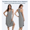 image:imageWiWi Nightgowns for Women Bamboo Viscose Super Soft Sleeveless Racerback Night Shirts Plus Size Cooling Sleepshirts S4XAheather Grey Stripe