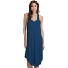 image:imageWiWi Nightgowns for Women Bamboo Viscose Super Soft Sleeveless Racerback Night Shirts Plus Size Cooling Sleepshirts S4XAink Blue