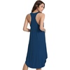 image:imageWiWi Nightgowns for Women Bamboo Viscose Super Soft Sleeveless Racerback Night Shirts Plus Size Cooling Sleepshirts S4XAink Blue