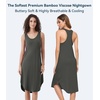 image:imageWiWi Nightgowns for Women Bamboo Viscose Super Soft Sleeveless Racerback Night Shirts Plus Size Cooling Sleepshirts S4XAiron Grey