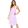 image:imageWiWi Nightgowns for Women Bamboo Viscose Super Soft Sleeveless Racerback Night Shirts Plus Size Cooling Sleepshirts S4XAlight Purple