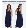 image:imageWiWi Nightgowns for Women Bamboo Viscose Super Soft Sleeveless Racerback Night Shirts Plus Size Cooling Sleepshirts S4XAnavy