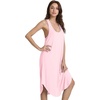 image:imageWiWi Nightgowns for Women Bamboo Viscose Super Soft Sleeveless Racerback Night Shirts Plus Size Cooling Sleepshirts S4XApink