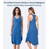 image:imageWiWi Nightgowns for Women Bamboo Viscose Super Soft Sleeveless Racerback Night Shirts Plus Size Cooling Sleepshirts S4XAprussian Blue