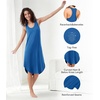 image:imageWiWi Nightgowns for Women Bamboo Viscose Super Soft Sleeveless Racerback Night Shirts Plus Size Cooling Sleepshirts S4XAprussian Blue