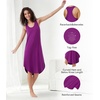 image:imageWiWi Nightgowns for Women Bamboo Viscose Super Soft Sleeveless Racerback Night Shirts Plus Size Cooling Sleepshirts S4XApurple