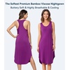 image:imageWiWi Nightgowns for Women Bamboo Viscose Super Soft Sleeveless Racerback Night Shirts Plus Size Cooling Sleepshirts S4XApurple