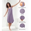 image:imageWiWi Nightgowns for Women Bamboo Viscose Super Soft Sleeveless Racerback Night Shirts Plus Size Cooling Sleepshirts S4XAviolet