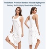 image:imageWiWi Nightgowns for Women Bamboo Viscose Super Soft Sleeveless Racerback Night Shirts Plus Size Cooling Sleepshirts S4XAwhite Stars