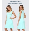 image:imageWiWi Nightgowns for Women Bamboo Viscose Super Soft Sleeveless Racerback Night Shirts Plus Size Cooling Sleepshirts S4XBaqua