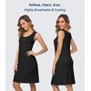 image:imageWiWi Nightgowns for Women Bamboo Viscose Super Soft Sleeveless Racerback Night Shirts Plus Size Cooling Sleepshirts S4XBblack