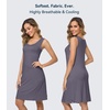 image:imageWiWi Nightgowns for Women Bamboo Viscose Super Soft Sleeveless Racerback Night Shirts Plus Size Cooling Sleepshirts S4XBdark Grey