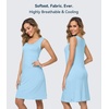 image:imageWiWi Nightgowns for Women Bamboo Viscose Super Soft Sleeveless Racerback Night Shirts Plus Size Cooling Sleepshirts S4XBpale Blue