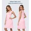 image:imageWiWi Nightgowns for Women Bamboo Viscose Super Soft Sleeveless Racerback Night Shirts Plus Size Cooling Sleepshirts S4XBpink