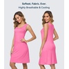 image:imageWiWi Nightgowns for Women Bamboo Viscose Super Soft Sleeveless Racerback Night Shirts Plus Size Cooling Sleepshirts S4XBraspberry Pink