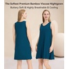 image:imageWiWi Nightgowns for Women Bamboo Viscose Super Soft Sleeveless Racerback Night Shirts Plus Size Cooling Sleepshirts S4XCpeacock Blue