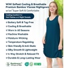 image:imageWiWi Nightgowns for Women Bamboo Viscose Super Soft Sleeveless Racerback Night Shirts Plus Size Cooling Sleepshirts S4XCpeacock Blue