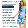 image:imageWiWi Nightgowns for Women Bamboo Viscose Super Soft Sleeveless Racerback Night Shirts Plus Size Cooling Sleepshirts S4XCtiedye Blue