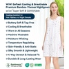 image:imageWiWi Nightgowns for Women Bamboo Viscose Super Soft Sleeveless Racerback Night Shirts Plus Size Cooling Sleepshirts S4XCwhite Stars