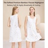 image:imageWiWi Nightgowns for Women Bamboo Viscose Super Soft Sleeveless Racerback Night Shirts Plus Size Cooling Sleepshirts S4XCwhite Stars