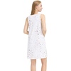 image:imageWiWi Nightgowns for Women Bamboo Viscose Super Soft Sleeveless Racerback Night Shirts Plus Size Cooling Sleepshirts S4XCwhite Stars