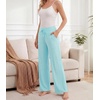 image:imageWiWi Pajama Pants for Women Bamboo Viscose Super Soft Bottoms Plus Size Cooling Wide Leg Casual Lounge Yoga Sweatpants S4XAaqua