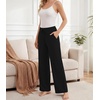 image:imageWiWi Pajama Pants for Women Bamboo Viscose Super Soft Bottoms Plus Size Cooling Wide Leg Casual Lounge Yoga Sweatpants S4XAblack