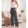 image:imageWiWi Pajama Pants for Women Bamboo Viscose Super Soft Bottoms Plus Size Cooling Wide Leg Casual Lounge Yoga Sweatpants S4XAblack White Stripe