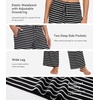 image:imageWiWi Pajama Pants for Women Bamboo Viscose Super Soft Bottoms Plus Size Cooling Wide Leg Casual Lounge Yoga Sweatpants S4XAblack White Stripe