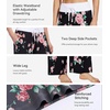 image:imageWiWi Pajama Pants for Women Bamboo Viscose Super Soft Bottoms Plus Size Cooling Wide Leg Casual Lounge Yoga Sweatpants S4XAblackFloral