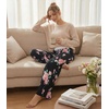 image:imageWiWi Pajama Pants for Women Bamboo Viscose Super Soft Bottoms Plus Size Cooling Wide Leg Casual Lounge Yoga Sweatpants S4XAblackFloral