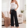 image:imageWiWi Pajama Pants for Women Bamboo Viscose Super Soft Bottoms Plus Size Cooling Wide Leg Casual Lounge Yoga Sweatpants S4XAblackLight Heather Grey