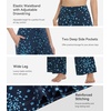 image:imageWiWi Pajama Pants for Women Bamboo Viscose Super Soft Bottoms Plus Size Cooling Wide Leg Casual Lounge Yoga Sweatpants S4XAblue Flowers