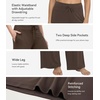 image:imageWiWi Pajama Pants for Women Bamboo Viscose Super Soft Bottoms Plus Size Cooling Wide Leg Casual Lounge Yoga Sweatpants S4XAbrown