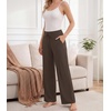 image:imageWiWi Pajama Pants for Women Bamboo Viscose Super Soft Bottoms Plus Size Cooling Wide Leg Casual Lounge Yoga Sweatpants S4XAbrown