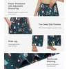 image:imageWiWi Pajama Pants for Women Bamboo Viscose Super Soft Bottoms Plus Size Cooling Wide Leg Casual Lounge Yoga Sweatpants S4XAchristmas Elk on Green