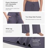 image:imageWiWi Pajama Pants for Women Bamboo Viscose Super Soft Bottoms Plus Size Cooling Wide Leg Casual Lounge Yoga Sweatpants S4XAdark Grey