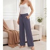 image:imageWiWi Pajama Pants for Women Bamboo Viscose Super Soft Bottoms Plus Size Cooling Wide Leg Casual Lounge Yoga Sweatpants S4XAdark Grey