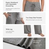 image:imageWiWi Pajama Pants for Women Bamboo Viscose Super Soft Bottoms Plus Size Cooling Wide Leg Casual Lounge Yoga Sweatpants S4XAdark Heather Grey