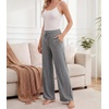 image:imageWiWi Pajama Pants for Women Bamboo Viscose Super Soft Bottoms Plus Size Cooling Wide Leg Casual Lounge Yoga Sweatpants S4XAdark Heather Grey