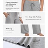 image:imageWiWi Pajama Pants for Women Bamboo Viscose Super Soft Bottoms Plus Size Cooling Wide Leg Casual Lounge Yoga Sweatpants S4XAheather Grey