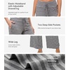 image:imageWiWi Pajama Pants for Women Bamboo Viscose Super Soft Bottoms Plus Size Cooling Wide Leg Casual Lounge Yoga Sweatpants S4XAheather Grey Stripe